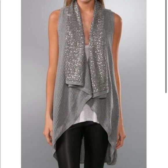 Alice and Olivia Knit Vest Sequence Size XS loose fit